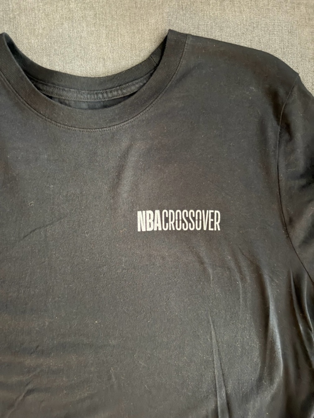 NBA Nike Black Tee with White 'NBA Crossover' Chest Print